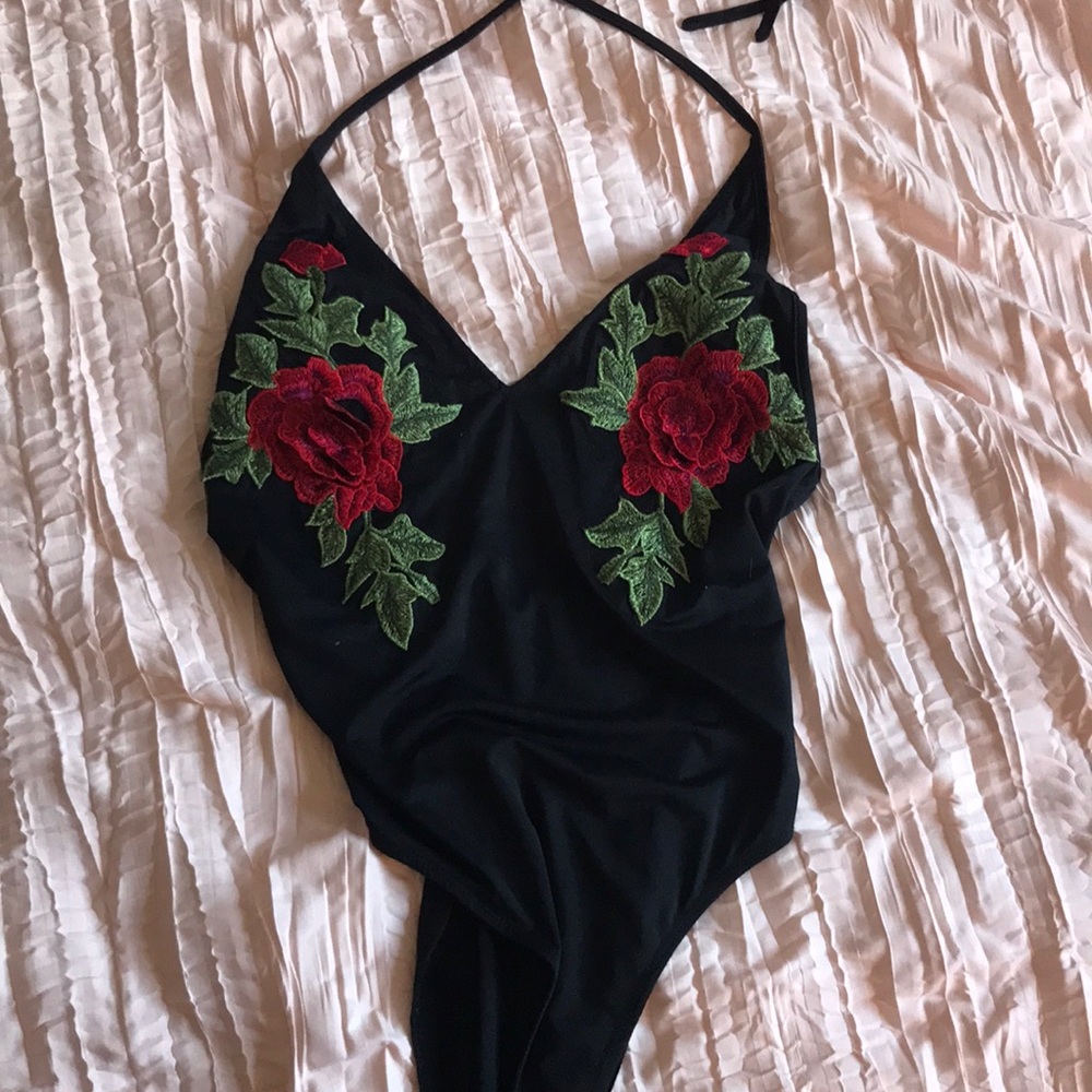Black Rose Body Suit